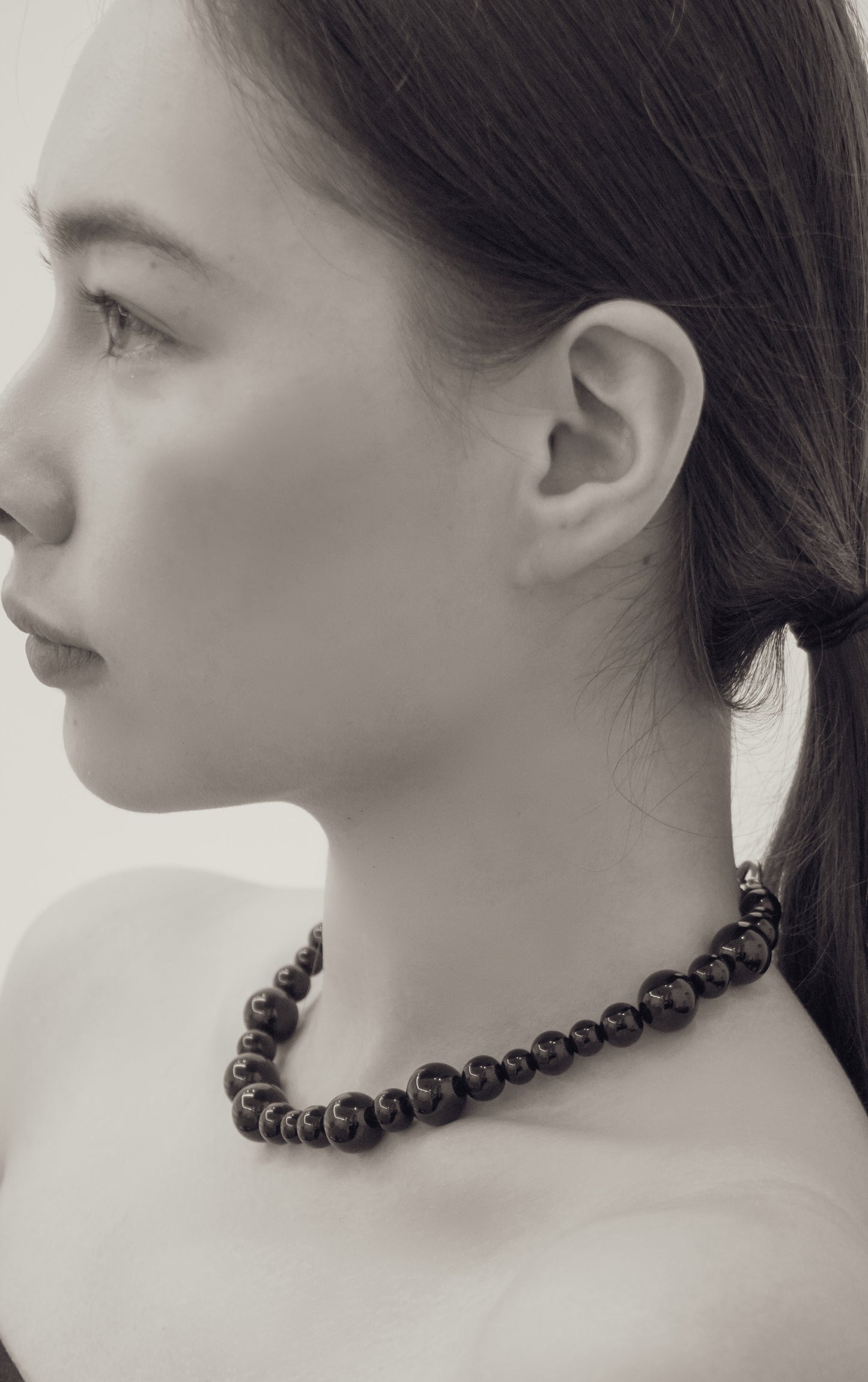 MIXED BLACK ONYX NECKLACE