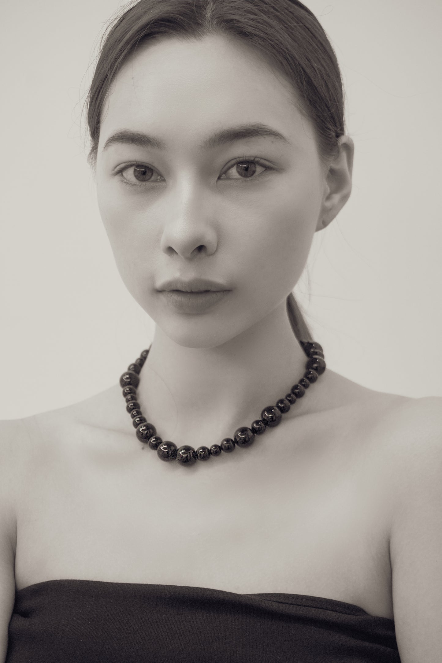 MIXED BLACK ONYX NECKLACE