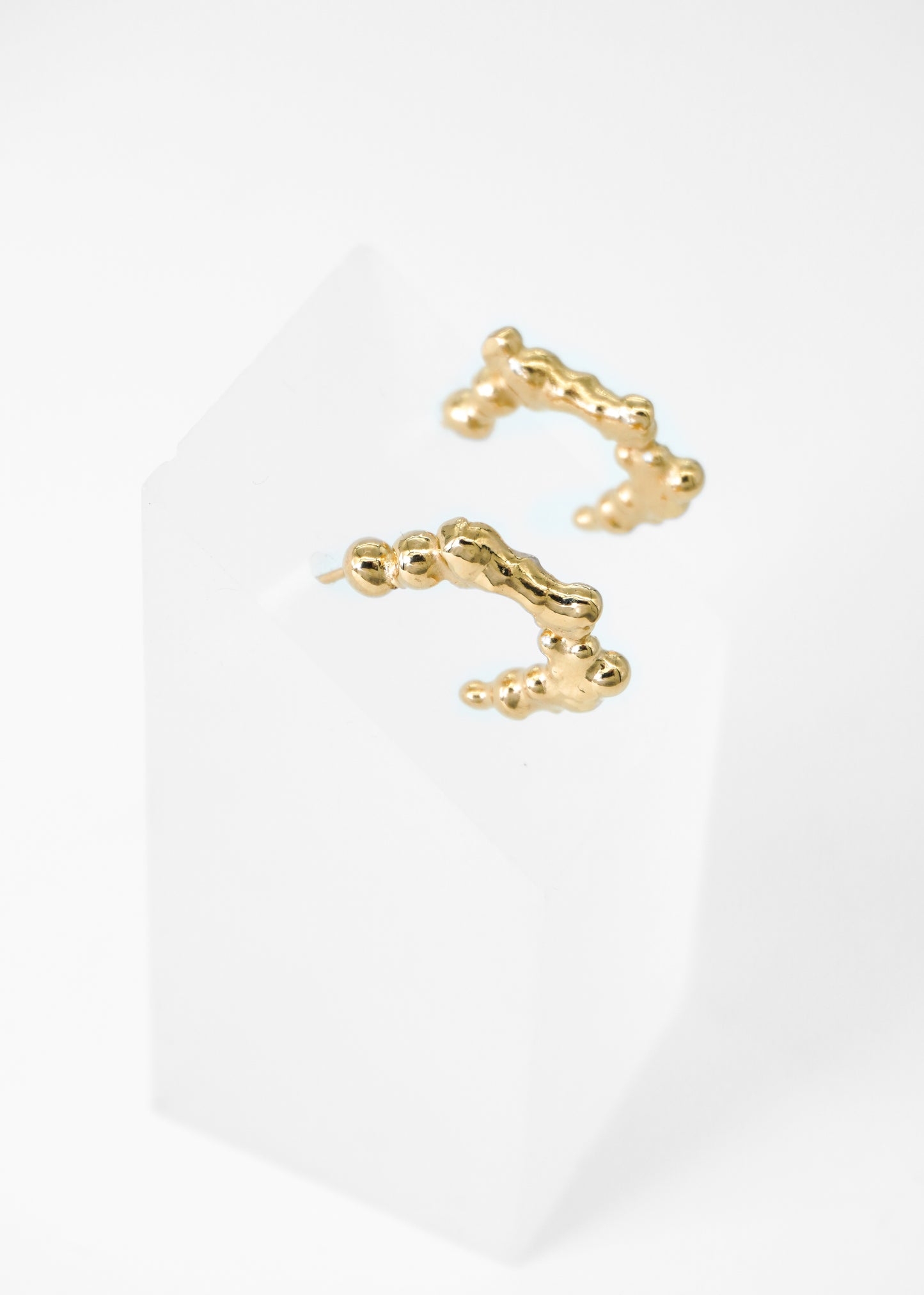 MELTED 2.0 Mini LOOP EARRINGS in Gold