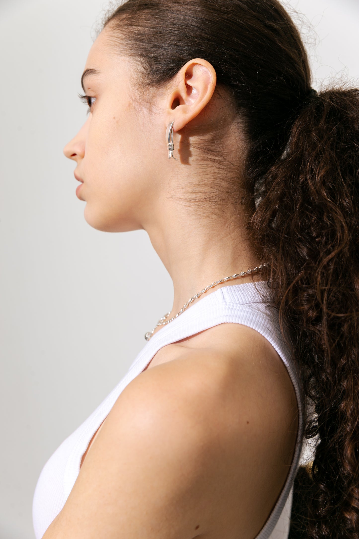 RIBBON EARRINGS in Silver