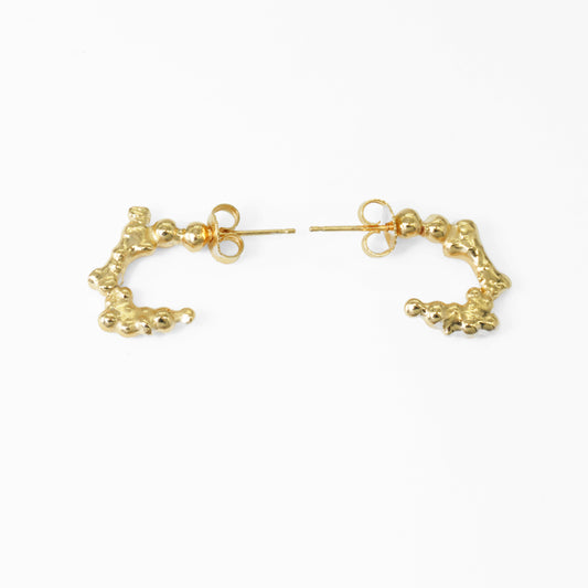 MELTED 2.0 Mini LOOP EARRINGS in Gold